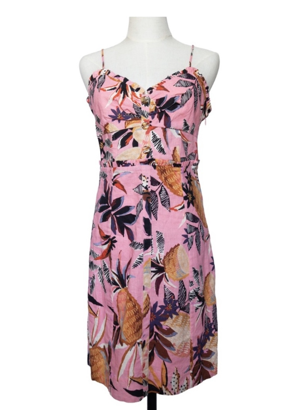 FARM RIO Pink Pineapple Mini Dress - NWT, Size Medium